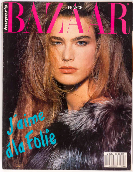 Meghan Douglas GUY BOURDIN I Love Madly HARPER'S BAZAAR FRANCE December 1989 vtg