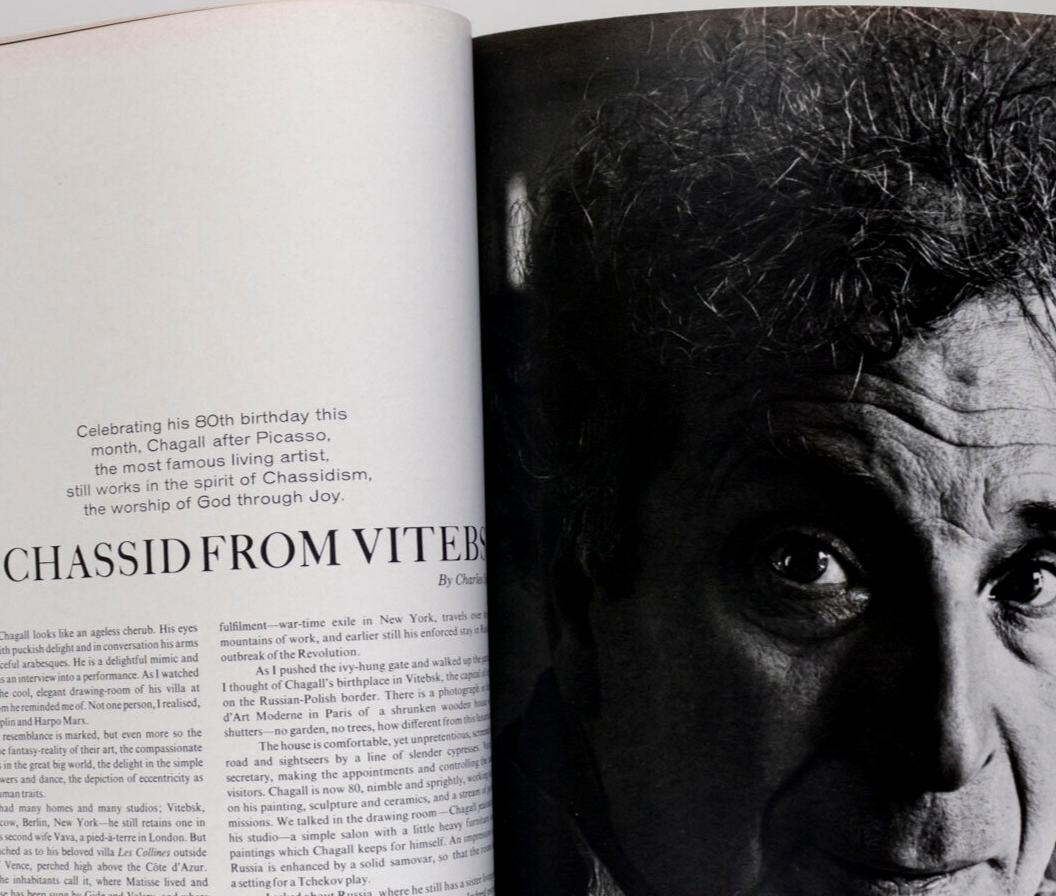 MARC CHAGALL interview ENZO FERRARI Georges Simenon HEMINGWAY Envoy magazine VTG