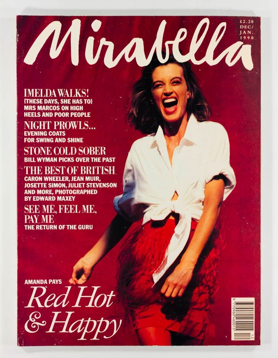 Amanda Pays BILL WYMAN Juliet Stevenson MIRABELLA magazine December 1989 Marcos