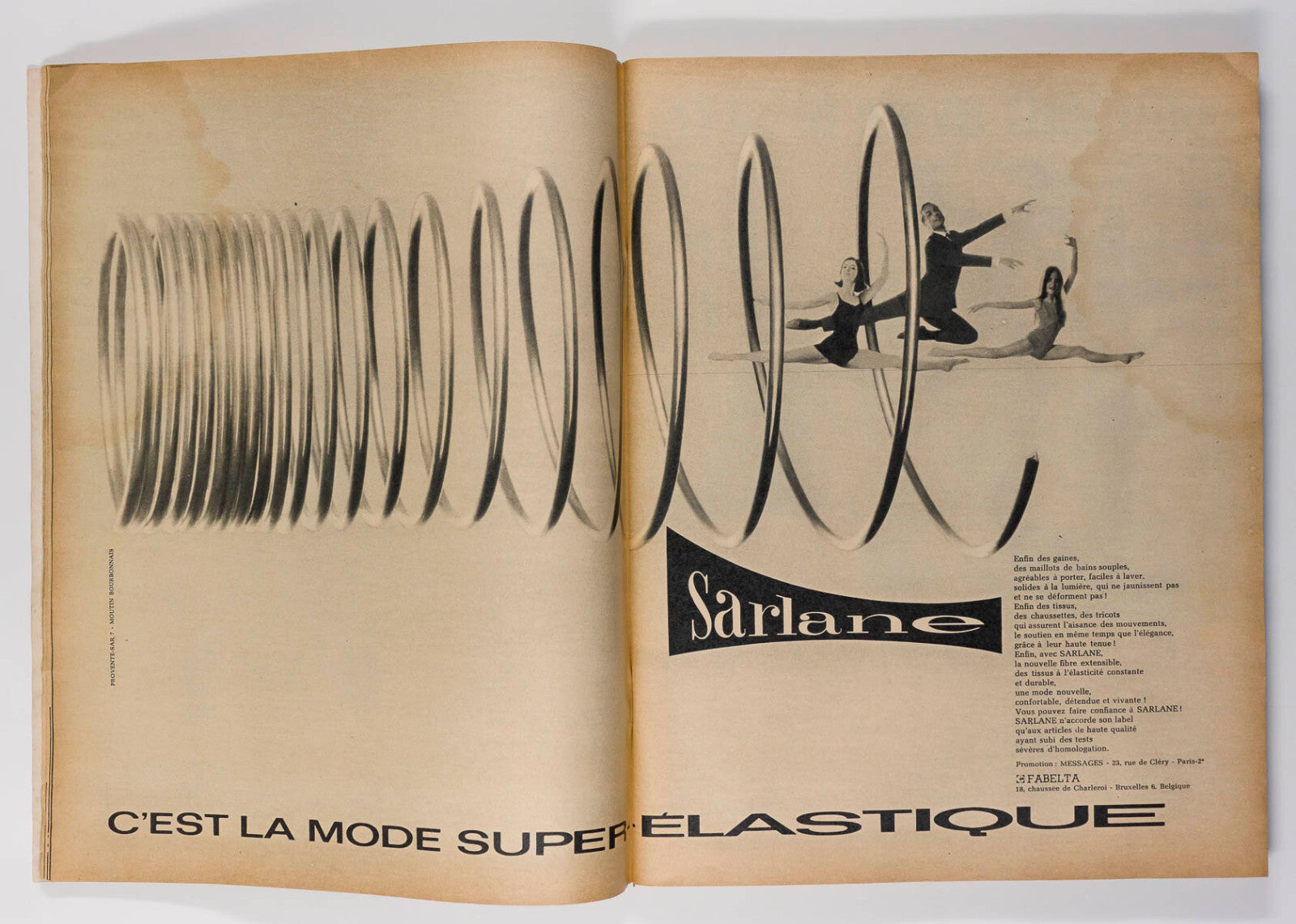 Swimwear MICHELE MERCIER Morocco SYLVIE VARTAN Anouk Aimee  FRENCH ELLE magazine