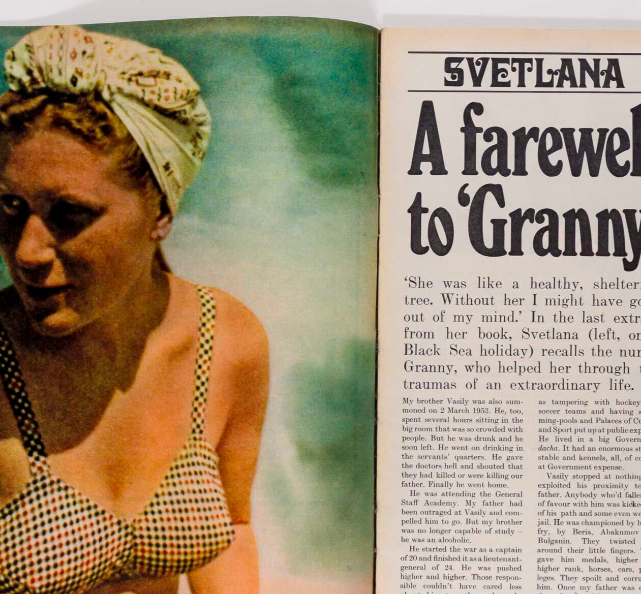 SPIRITUALISTS Ghost VERUSCHKA Observer magazine October 1967 Svetlana Alliluyeva