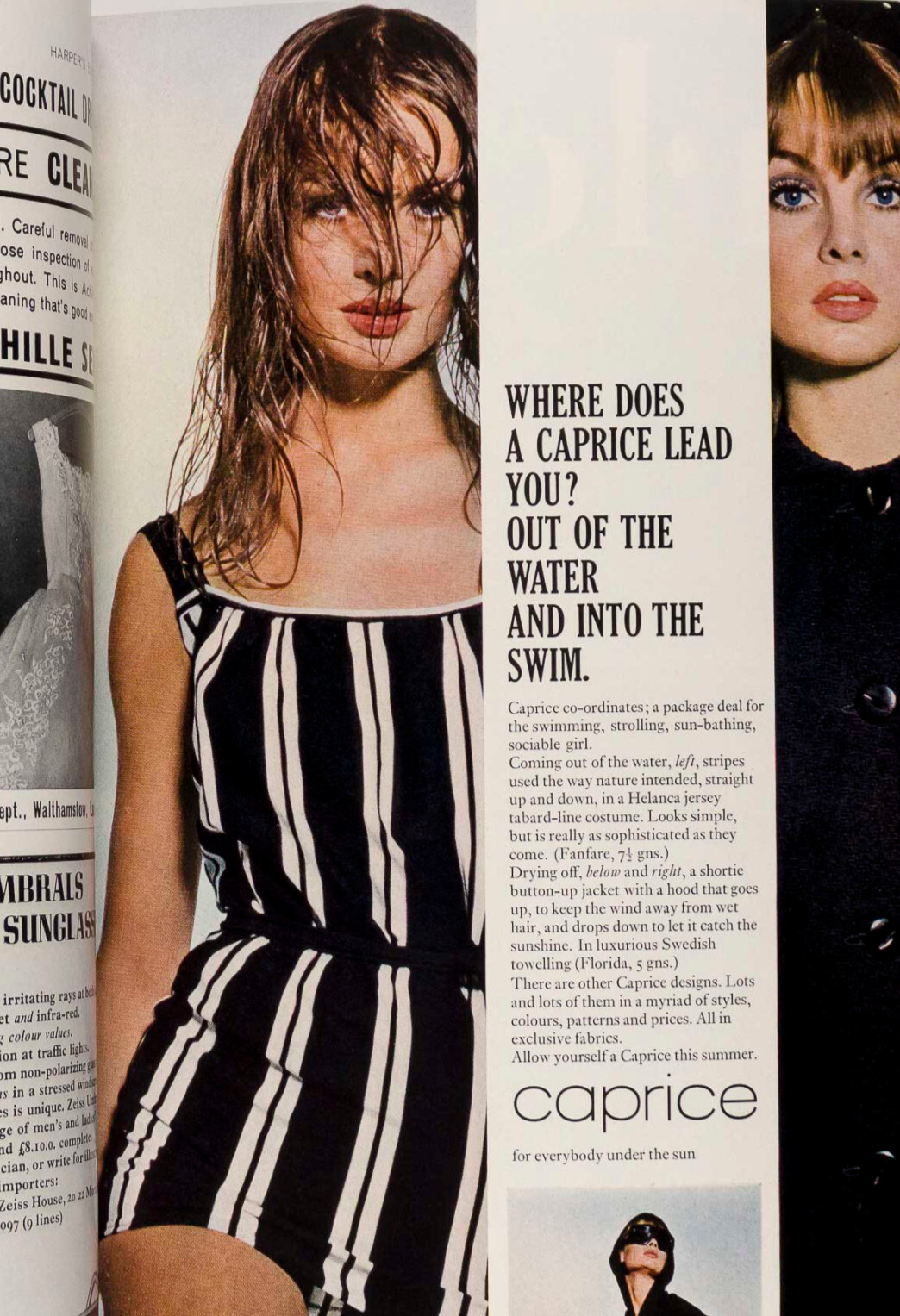 Marie Lise Gres M&S Jean Shrimpton HARPERS BAZAAR May 1965 Dior FENELLA FIELDING