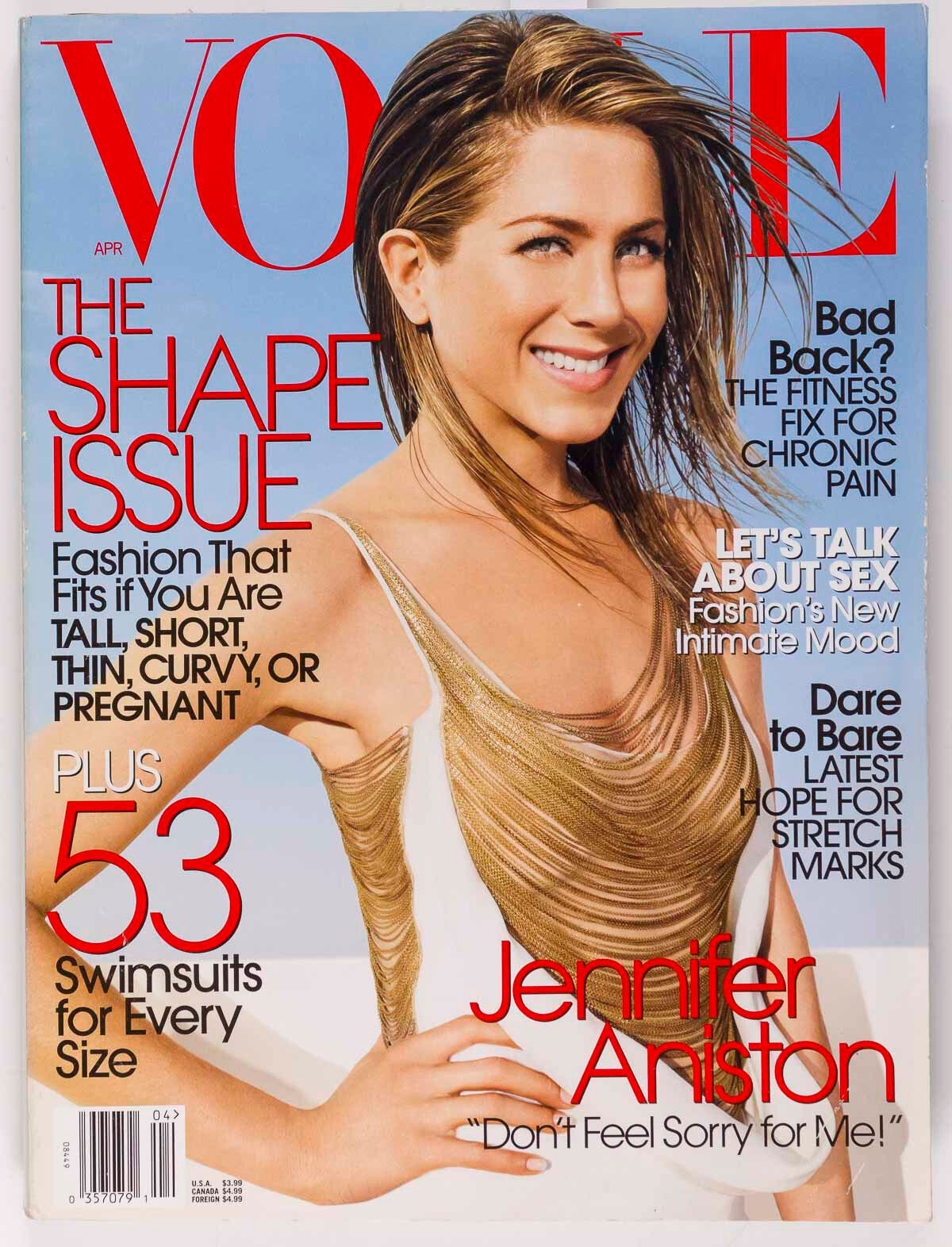 Jennifer Aniston PHARRELL Melania Trump VOGUE April 2006 Kurkova ANNA NETREBKO