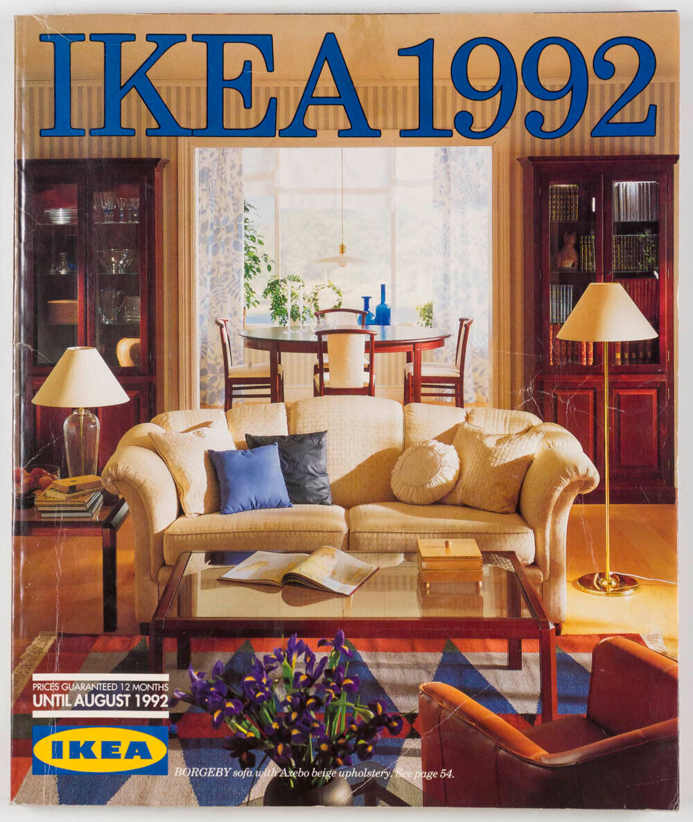 IKEA rare early catalogue UK Borgeby sofa 1992 furniture guide INTERIORS vtg 90s