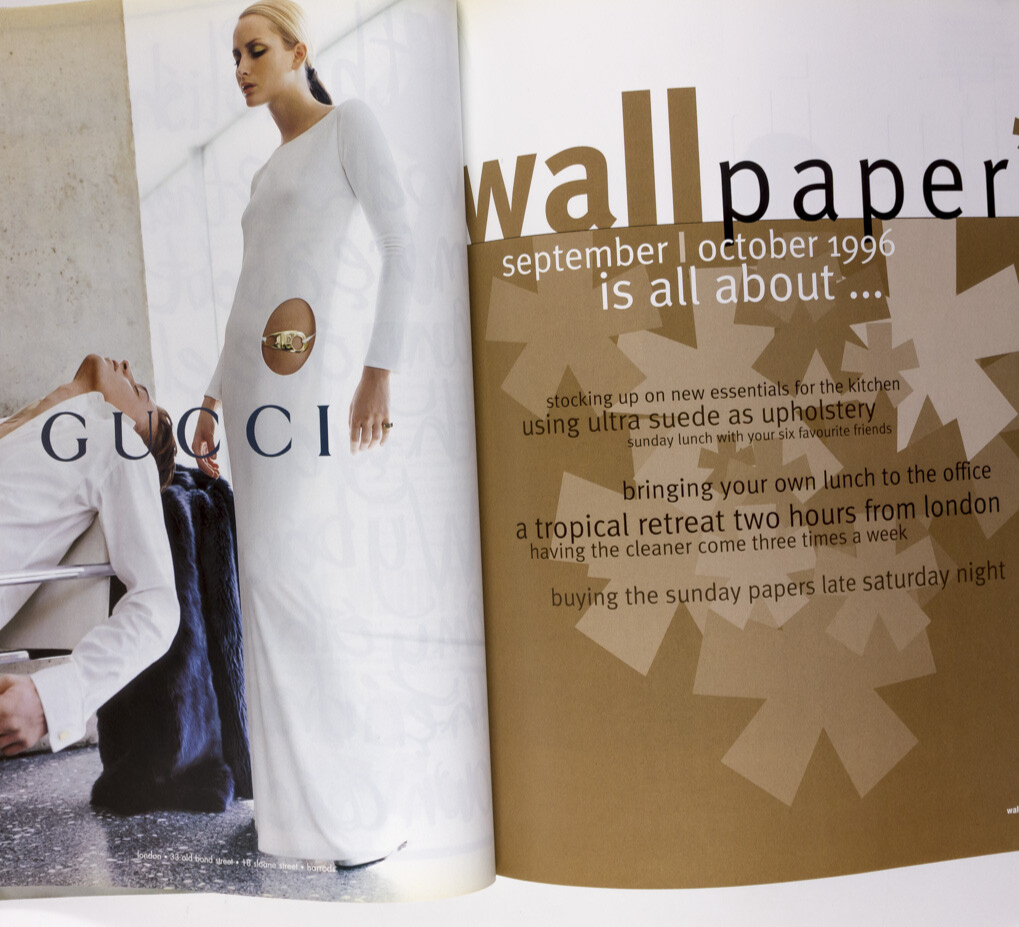 GUCCI Juergen Teller TYLER BRULE Wallpaper magazine ISSUE NO. 1 September 1996