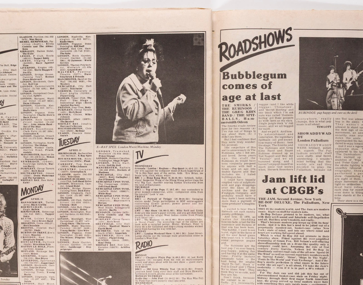 Sid Vicious NANCY SPUNGEN Sex Pistols RECORD MIRROR 8 April 1978 Phil Collins UK