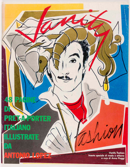 ANTONIO LOPEZ 48 illustration pages FENDI Ferre VANITY FASHION magazine # 0 1981
