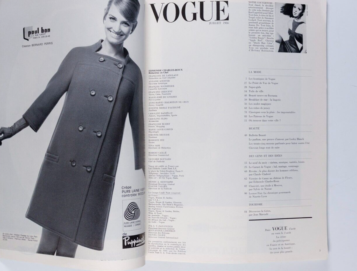 DOROTHY McGOWAN Helmut Newton SHRIMPTON Knapp GUY BOURDIN Donovan SIEFF Vogue Fr