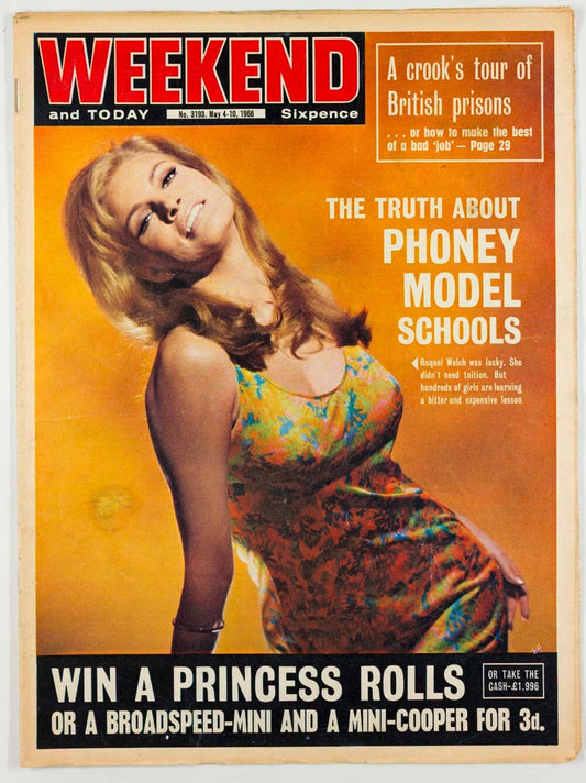 Raquel Welch JEAN SHRIMPTON Yvonne Stagg PATTIE BOYD Weekend magazine May 4 1966