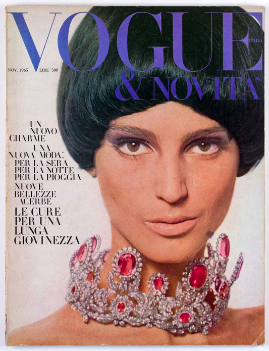 1st VOGUE ITALIA Benedetta Barzini VERUSCHKA Penn 1965 November NORMAN PARKINSON