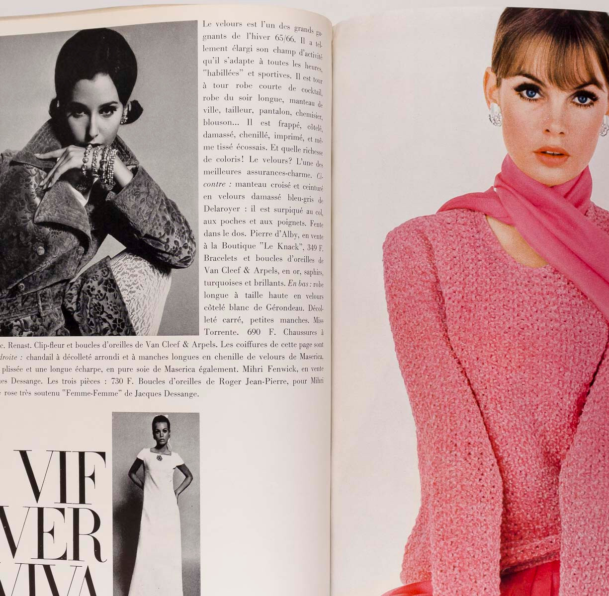 Christa Fiedler JILL KENNINGTON Shrimpton GUY BOURDIN Paris Vogue November 1965