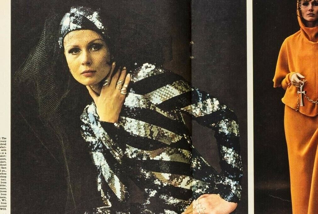 BIBA HAUTE COUTURE MAIL ORDER by HELMUT NEWTON Mrs Nixon ANZIO Observer magazine