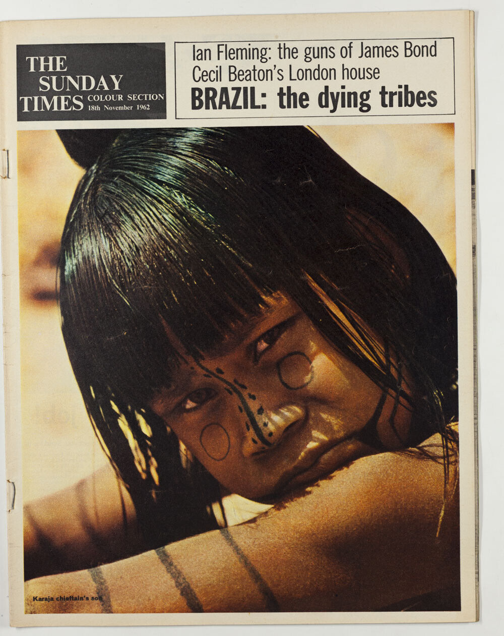 Guns of James Bond IAN FLEMING Cecil Beaton BRAZIL Sunday Times UK magazine 1962