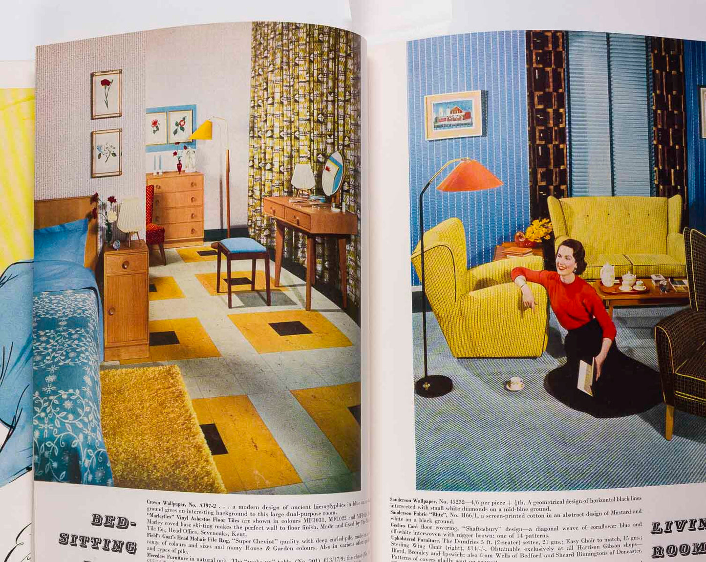 HORST Fifties Interior Design MID-CENTURY MODERN vtg HOUSE & GARDEN MAGAZINE 50s