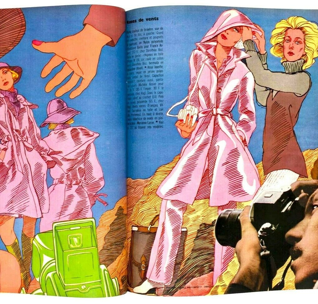 ANTONIO LOPEZ HARRI PECCINOTTI Helmut Newton Pierre D'Alby FRENCH ELLE magazine