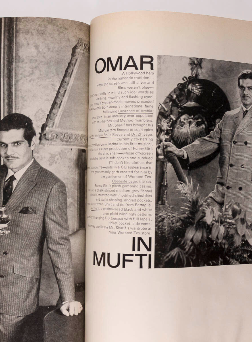 Omar Sharif ROBERT WAGNER Barbara Bain GQ magazine September 1968 Vidal Sassoon