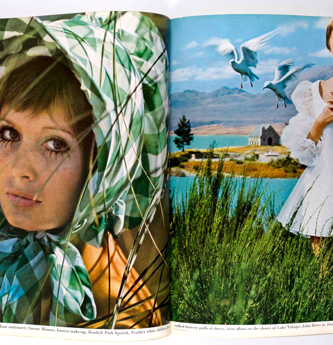 FAYE DUNAWAY Anjelica Huston TREVOR NUNN Helmut Newton NZ Vogue May 1968 BARDOT