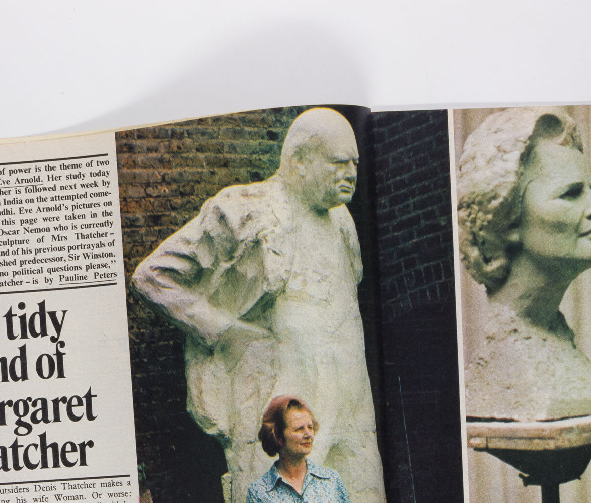 MARGARET THATCHER Steve Ovett EVE ARNOLD Liliane Lijn WTC Sunday Times magazine