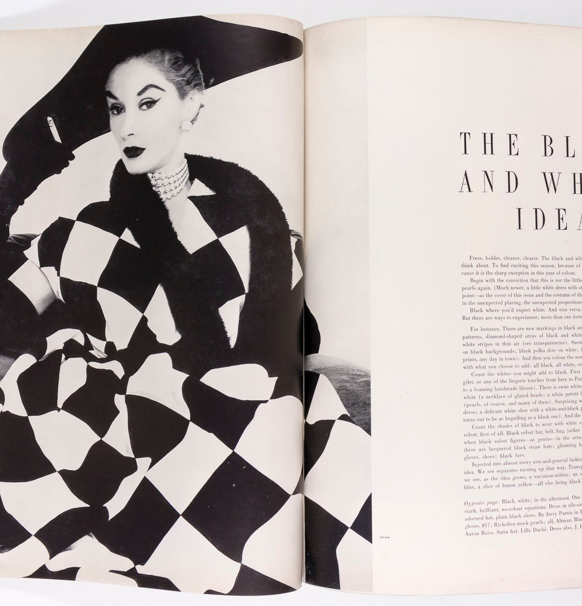 Irving Penn JEAN PATCHETT Black & White Idea VOGUE 1 April 1950 Bouche PARKINSON