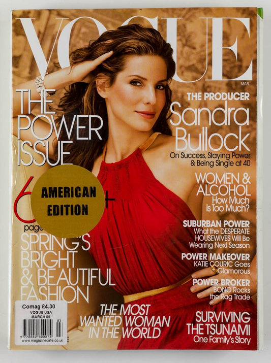 Sandra Bullock BONO Desperate Housewives US VOGUE March 2005 20th birthday gift