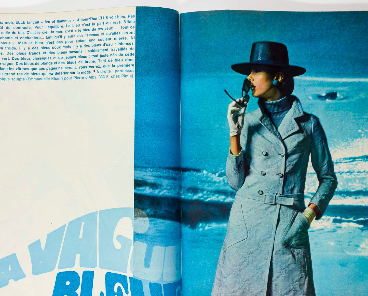 Nicole de Lamarge BLUE WAVE Duffy FRENCH ELLE magazine May 1966 Juliette Greco