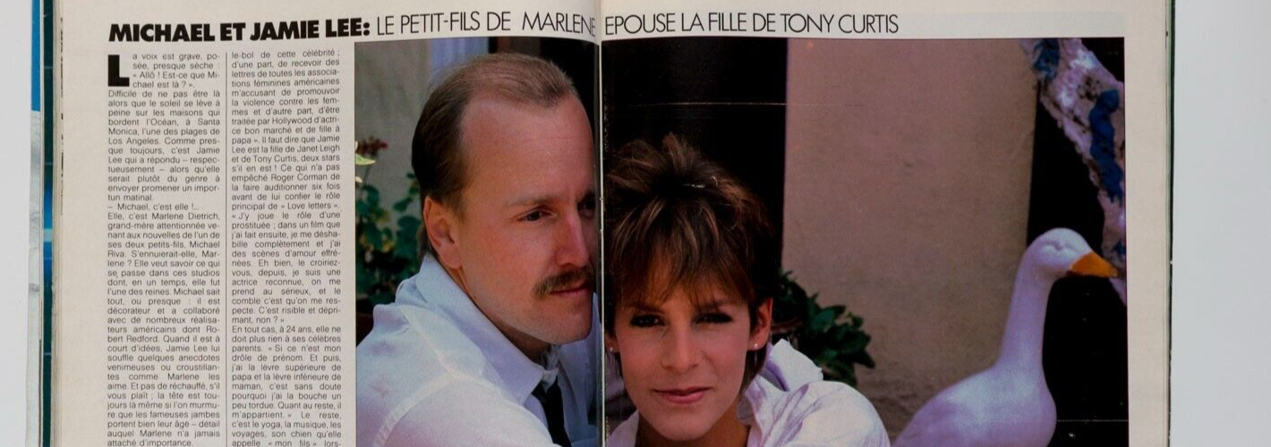 ANETTE STAI Jeremy Irons JOHNNY HALLYDAY Jamie Lee Curtis YANNICK Gruau ELLE vtg