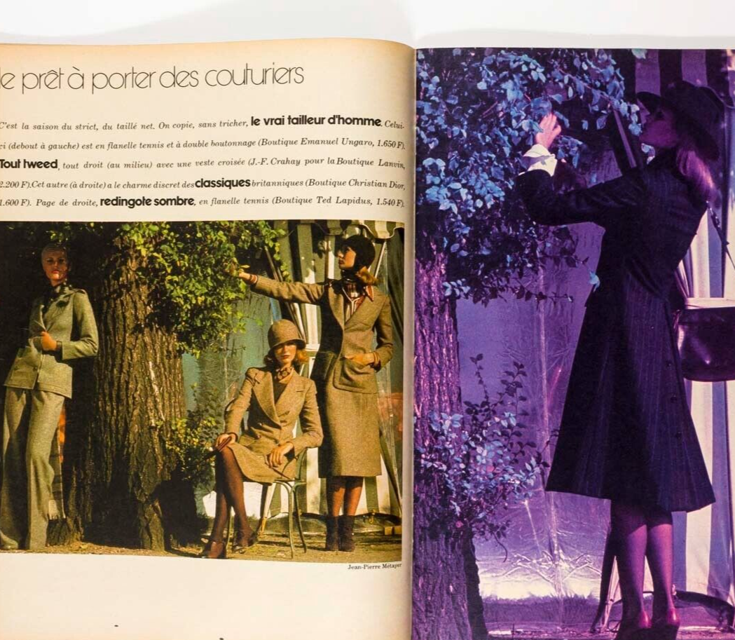 OLIVIERO TOSCANI Elle magazine FRANCE Sep 1975 Courreges DEPARDIEU Knapp PICASSO