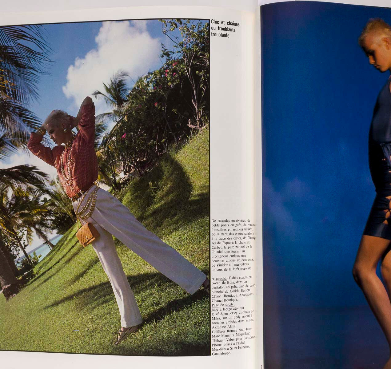 Paulina Porizkova LEE MILLER Tina Chow PARIS VOGUE Mars 1986 Helmut Newton ALAIA