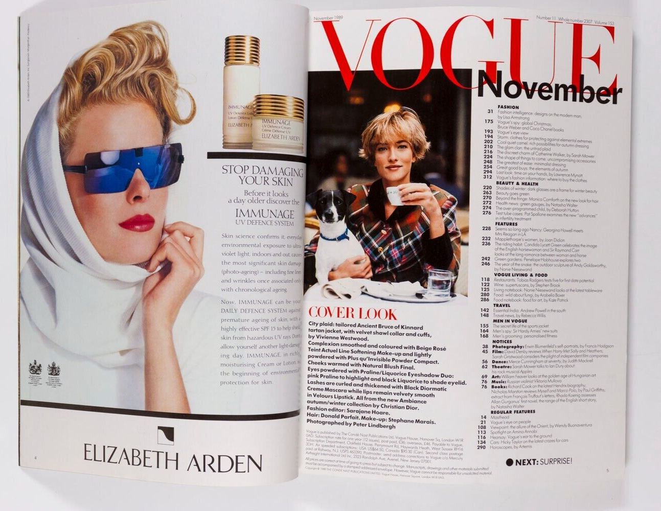 Tatjana Patitz NAOMI CAMPBELL Monica Bellucci VOGUE 1989 Nancy Reagan BLUMENFELD