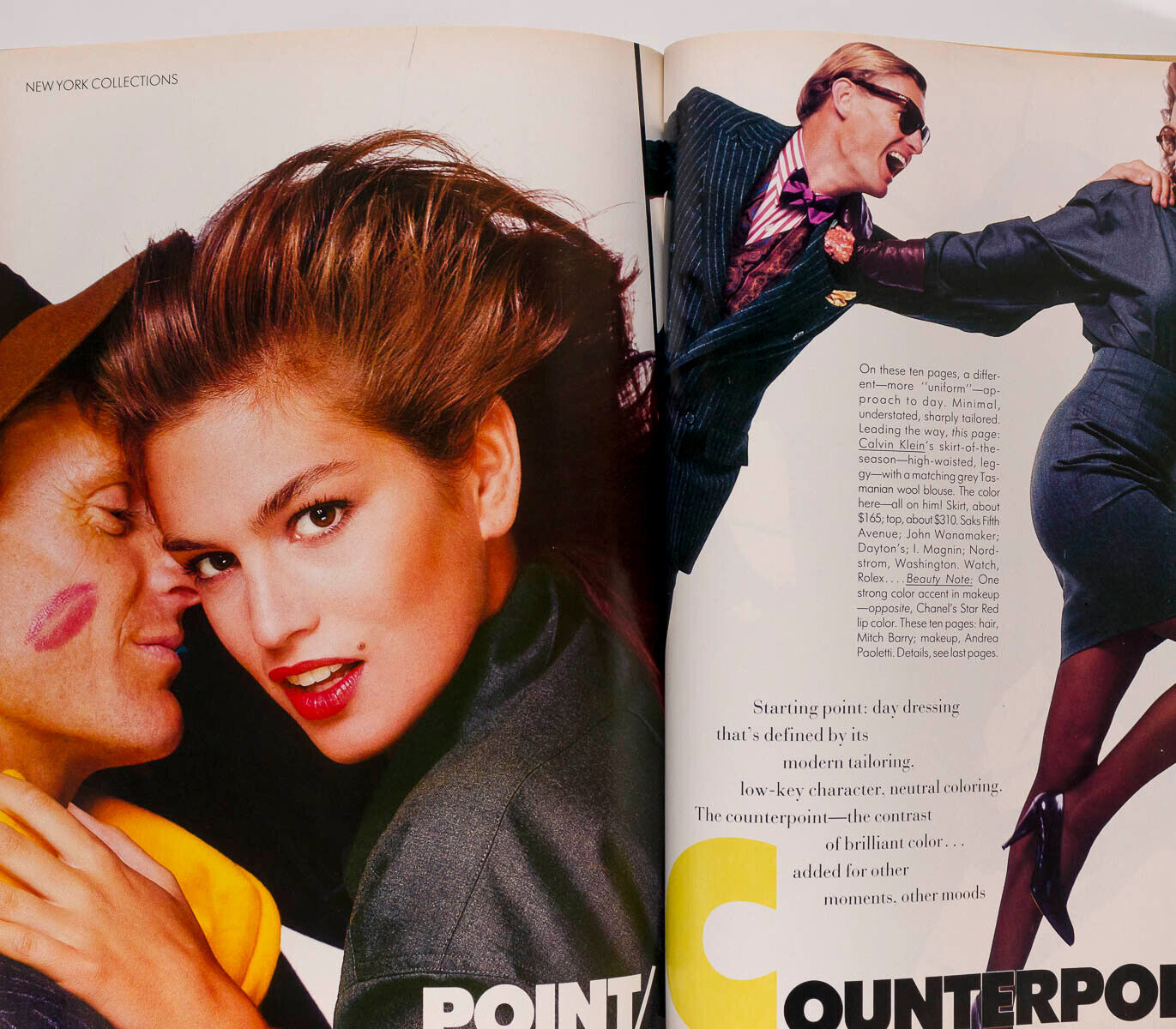 Cindy Crawford MOLLY RINGWALD Emily Lloyd VOGUE Sept 1987 US Evangelista PATITZ