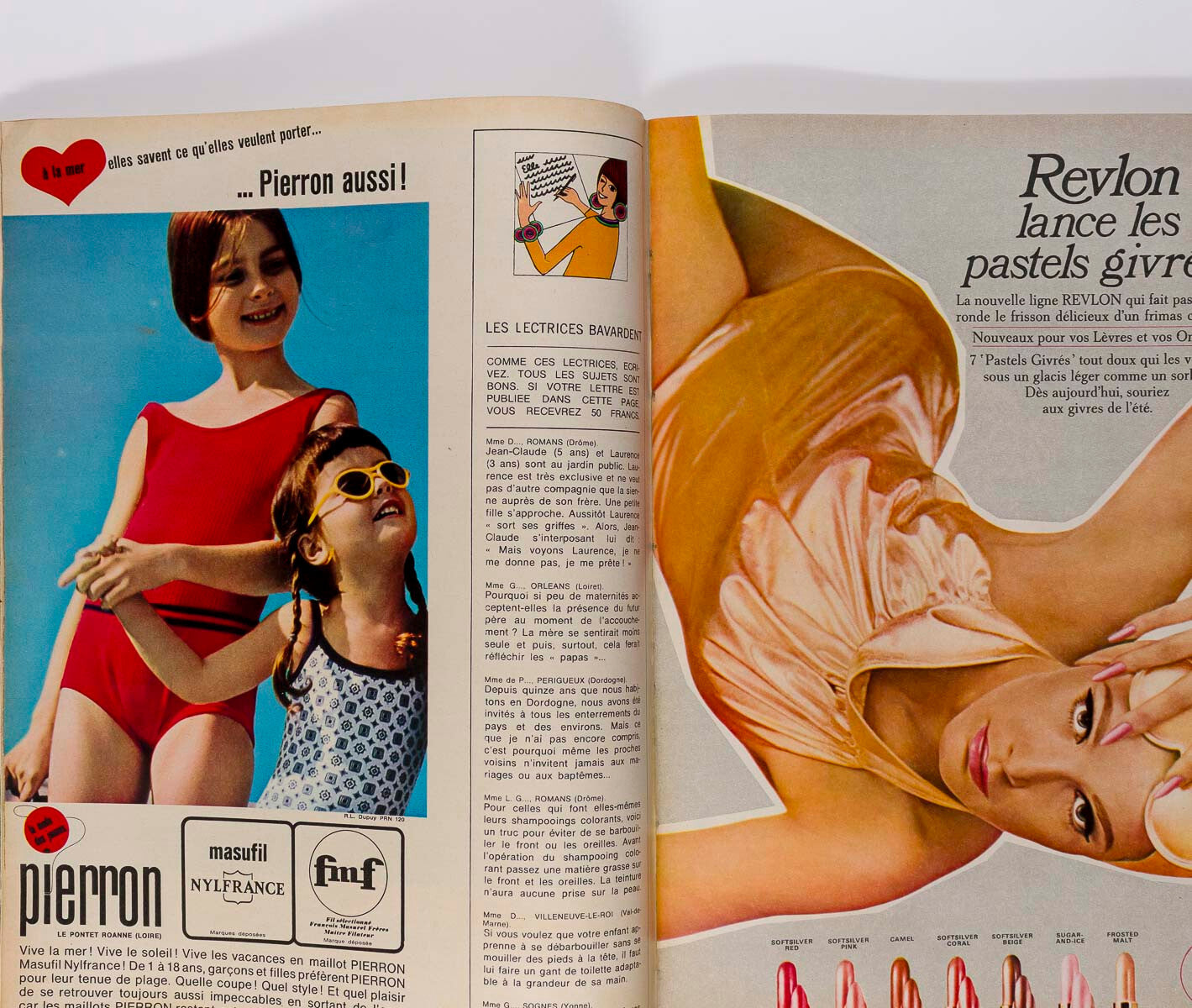 Swimwear MICHELE MERCIER Morocco SYLVIE VARTAN Anouk Aimee  FRENCH ELLE magazine