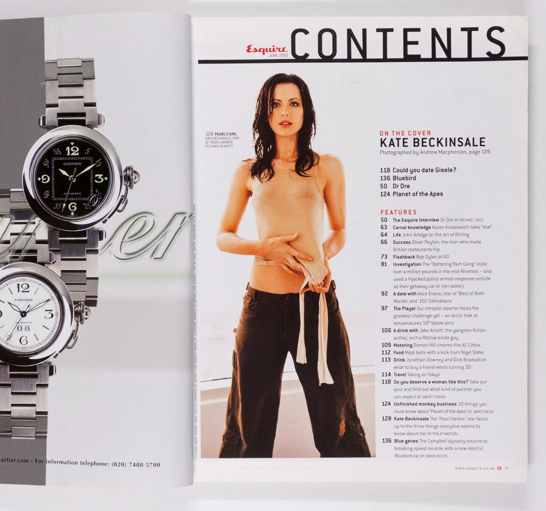 KATE BECKINSALE Lisa Snowdon BOB DYLAN Esquire June 2001 Alice Evans JAKE ARNOTT