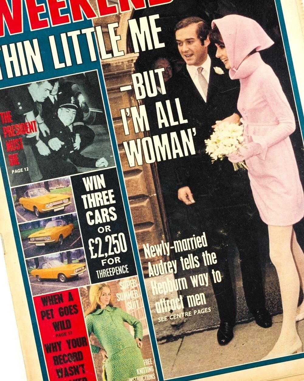 AUDREY HEPBURN Hubert de Givenchy wedding dress ANDREA DOTTIA Weekend magazine