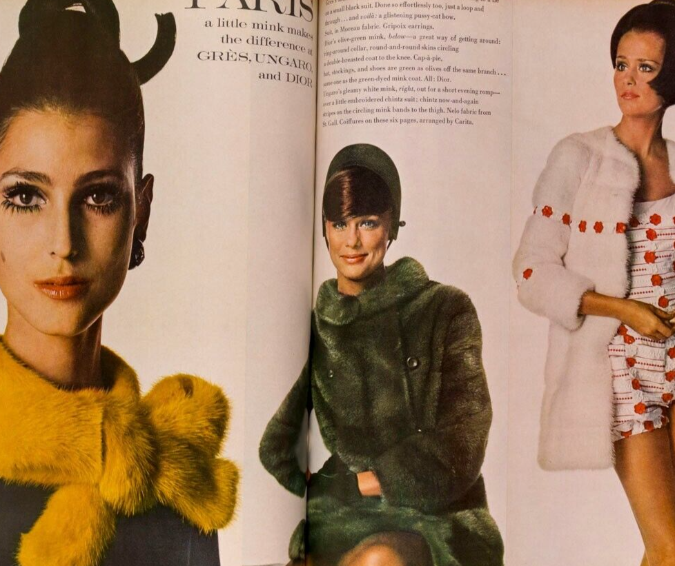 Francoise Rubartelli NAOMI SIMS Audrey Hepburn VOGUE magazine 1968 November PENN