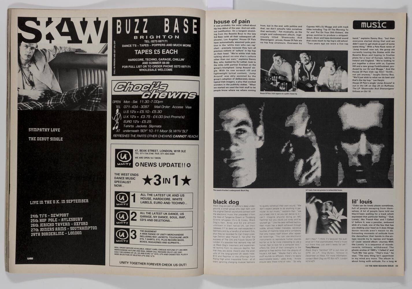 Cecilia Chancellor JUDY BLAME Paul Weller JUERGEN TELLER Nadja Auermann SONY i-D