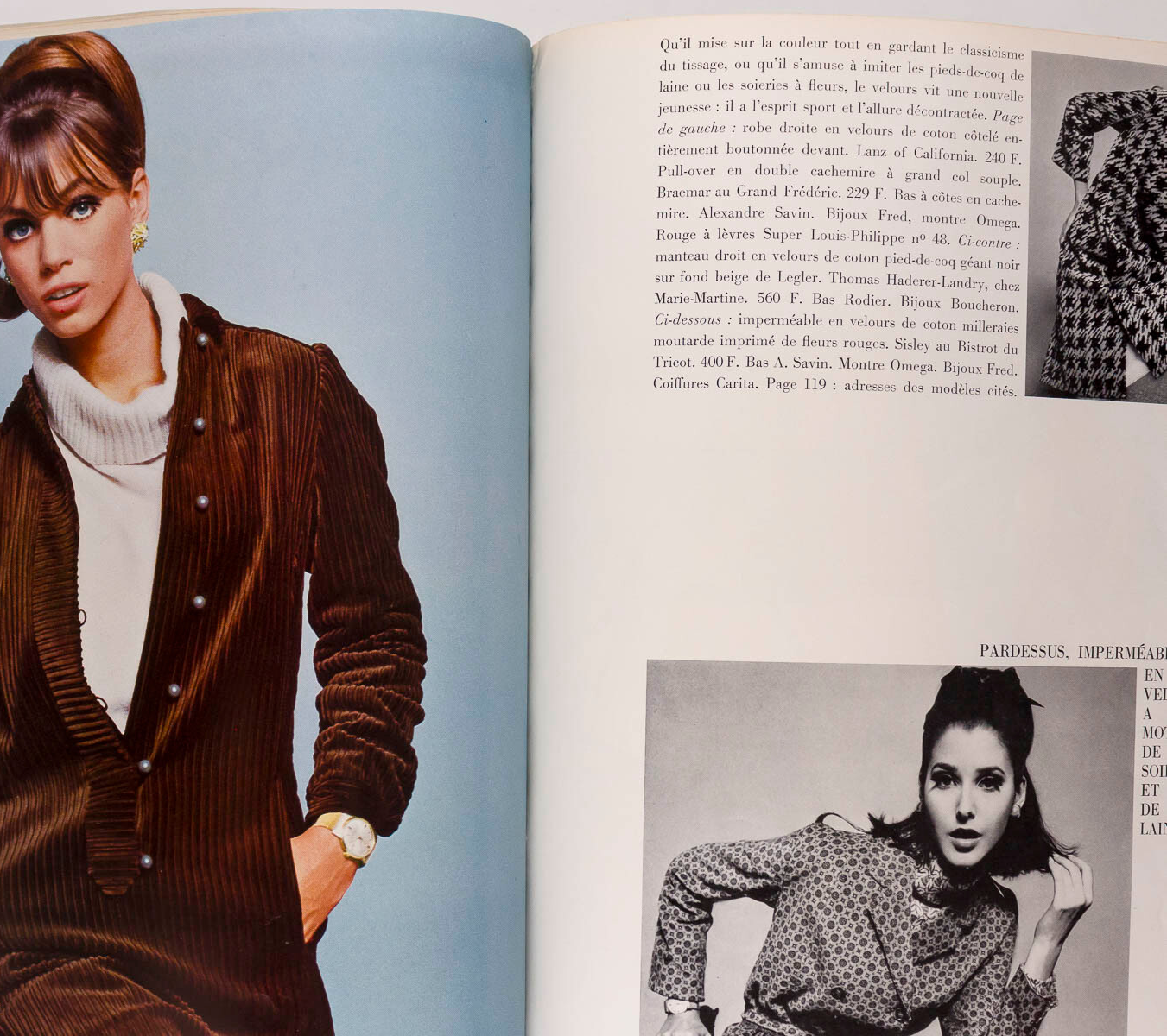 Christa Fiedler JILL KENNINGTON Shrimpton GUY BOURDIN Paris Vogue November 1965
