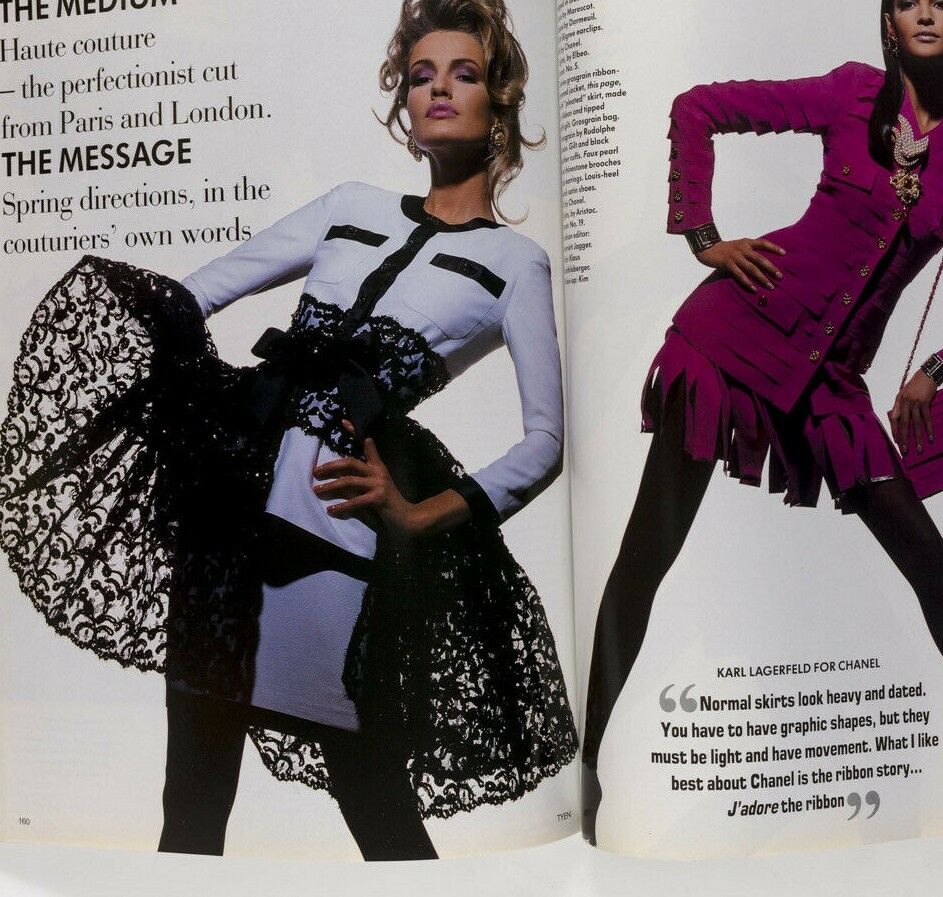 Karen Mulder SHANA ZADRICK Christy Turlington ELAINE IRWIN Galliano CdG Vogue UK