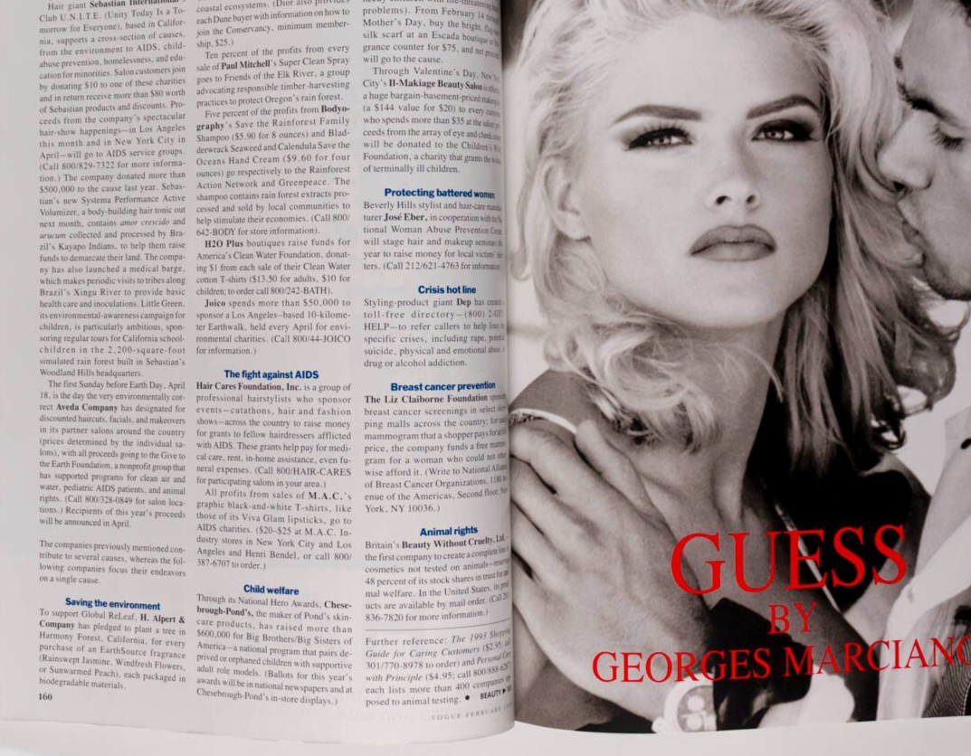 Amber Valletta ANNA NICOLE SMITH Helena Christensen VOGUE June 1993 Turlington