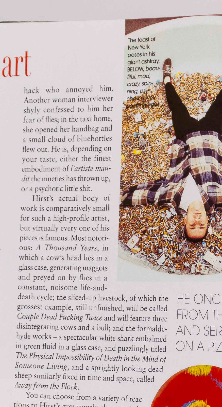 Kylie Bax DAMIEN HIRST Lachlan Murdoch VOGUE AUSTRALIA August 1997 Stiletto VTG