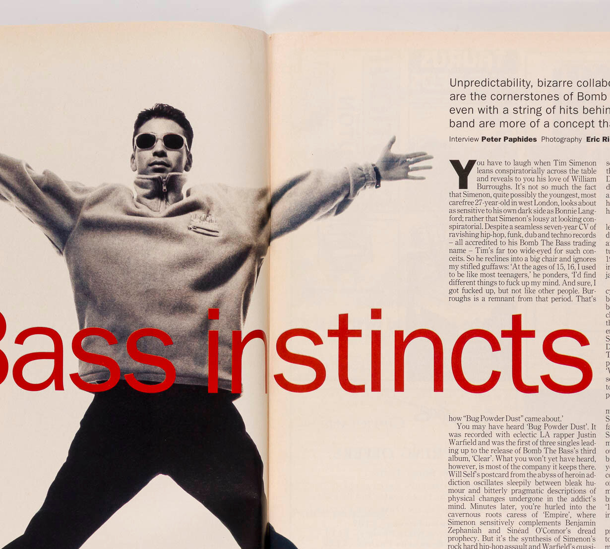 WOODY ALLEN Stephen Rea DAMIEN HIRST Bomb The Bass TIME OUT magazine April 1995