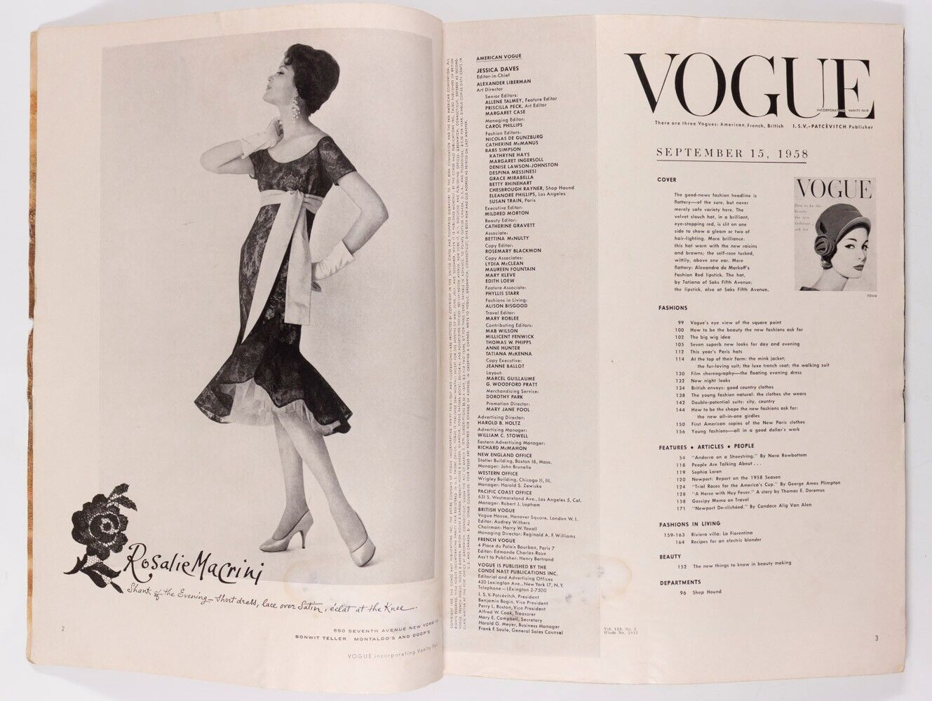 Monique Chevalier PENN Evelyn Tripp SOPHIA LOREN Shapewear NEWPORT vtg US VOGUE