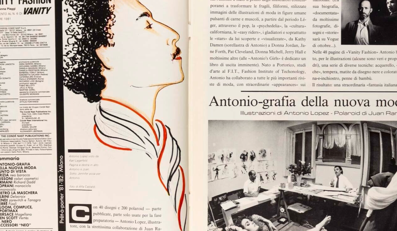ANTONIO LOPEZ 48 illustration pages FENDI Ferre VANITY FASHION magazine # 0 1981