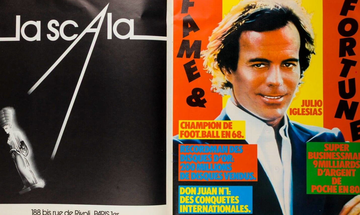 Gerard Depardieu FRANCOISE HARDY Djmela FACADE magazine # 11 1982 Julio Iglesias