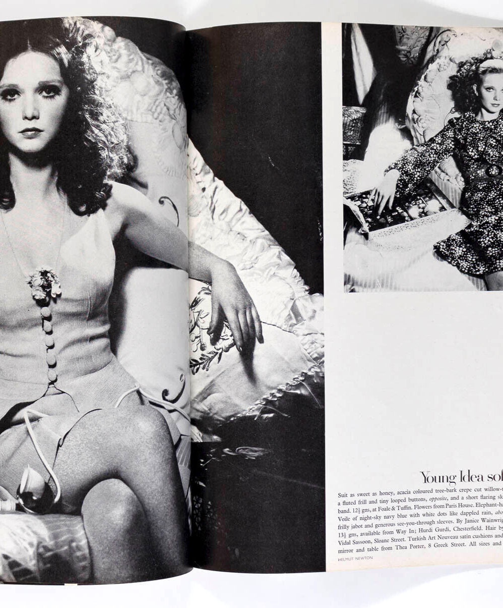 FAYE DUNAWAY Anjelica Huston TREVOR NUNN Helmut Newton NZ Vogue May 1968 BARDOT