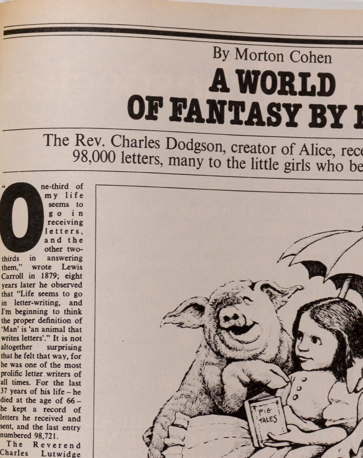 Boney M GUNNER LARSEN Charles Dodgson ALICE IN WONDERLAND Telegraph magazine UK