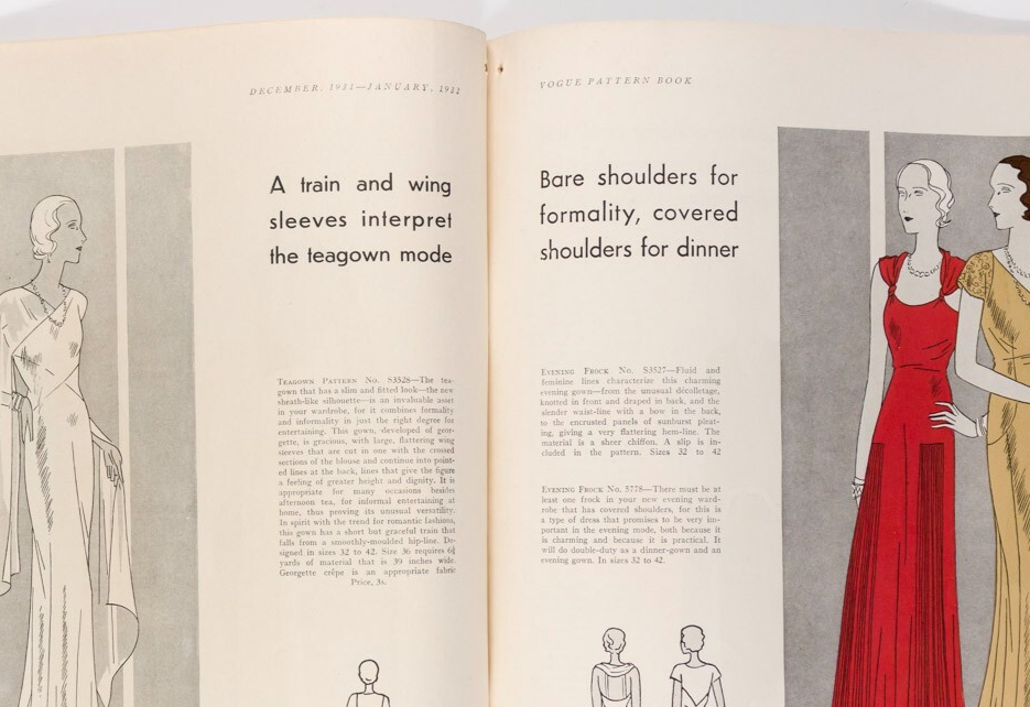 VOGUE PATTERN book December 1931 GEORGES LEPAPE Fashion WINTER Art Deco UK Women