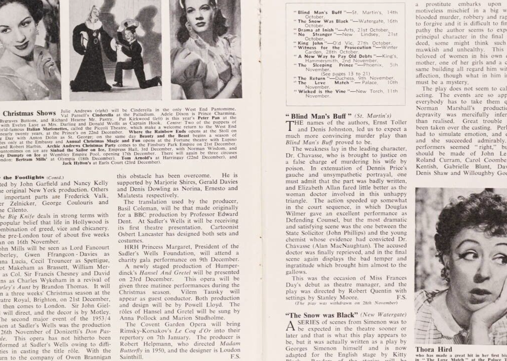 Vivien Leigh LAURENCE OLIVIER Angus McBean JULIE ANDREWS  Theatre World magazine