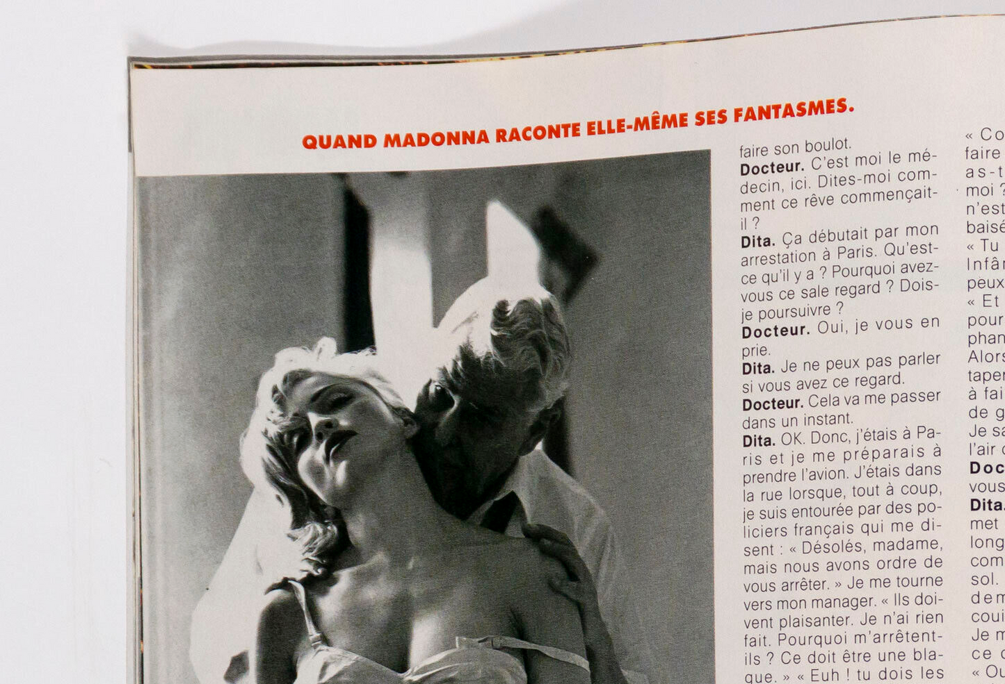 Madonna MEISEL Sex Book FRENCH ELLE magazine AMBER VALLETTA Jean Colonna SISLEY
