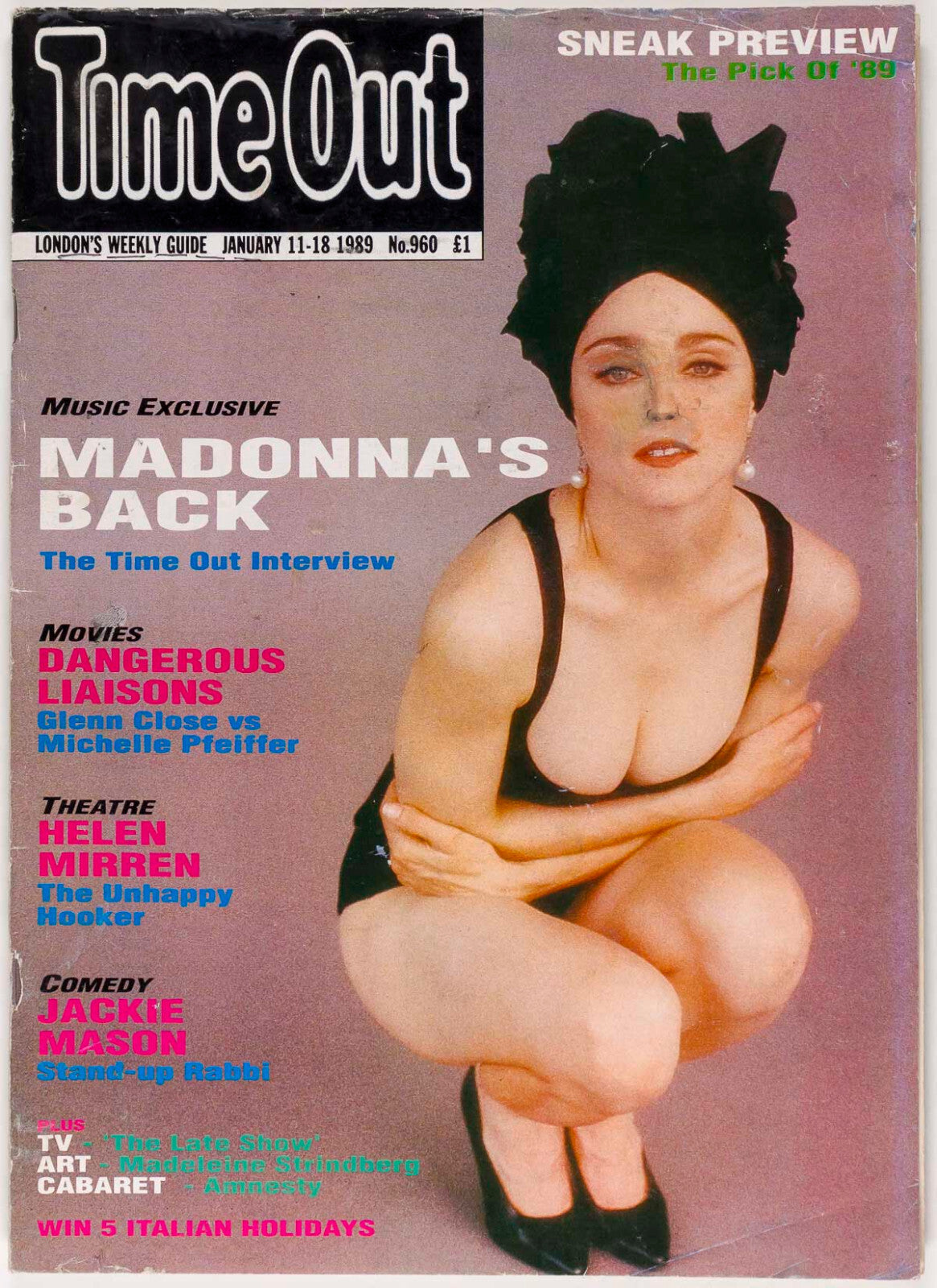 MADONNA Helen Mirren GLENN CLOSE Time Out January 1989 Madeleine Strindberg 960