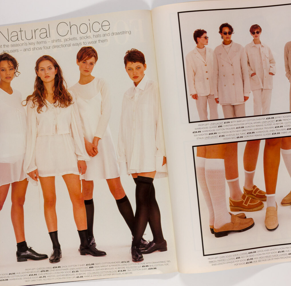 YASMIN LE BON Morocco ACCESSORIES Workwear MARIE CLAIRE magazine Spring 1994 vtg